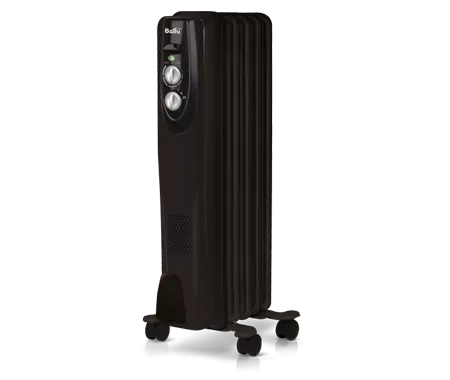 Маслянный радиатор обогреватель электрический BALLU Classic black BOH/CL-05BRN 1000 купить в Урае
