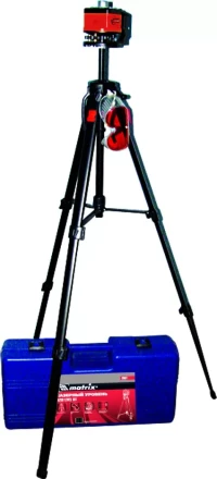 Уровень лазерный 100 мм штатив 1300 мм крутящ. голова ротац. набор в пласт.кейсе  MATRIX MASTER 35031 купить в Урае