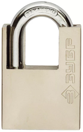 Замок навесной ЗУБР &quot;серия 223&quot; с защитой дужки, 50мм 4-37223-50 купить в Урае