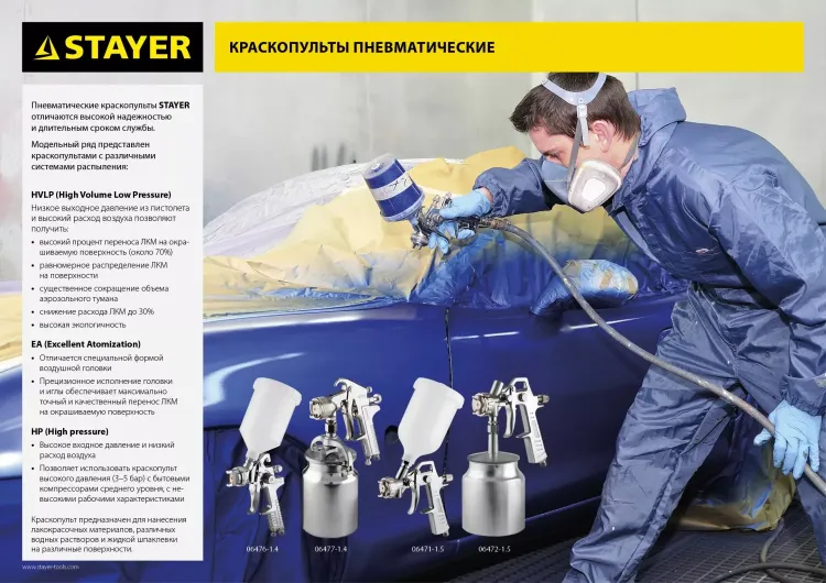 Краскопульт пневматический STAYER "PROFESSIONAL" AirPro, 1,4мм 06477-1.4 купить в Урае