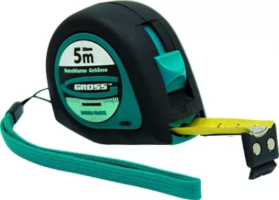 Рулетка "Ergonomisch" 5 м x 25 мм магнитный обрезиненный зацеп GROSS 31103