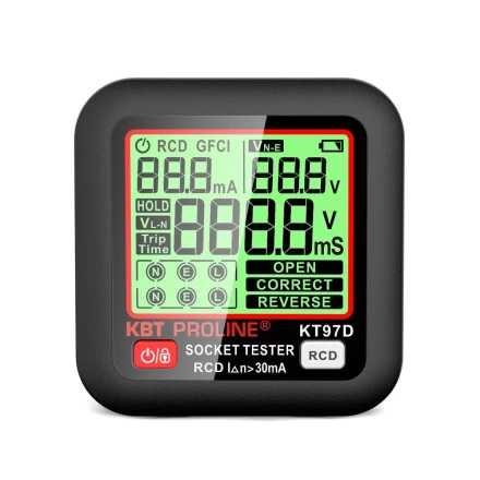Тестер розеток и УЗО КВТ КТ 97D (91921) купить в Урае