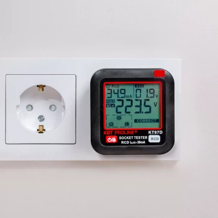 Тестер розеток и УЗО КВТ КТ 97D (91921) купить в Урае
