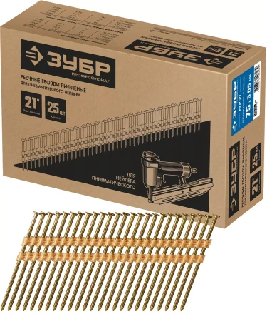 ЗУБР SN21 75 х 3.05 мм, реечные гвозди рифленые, 2500 шт (305392-75) купить в Урае