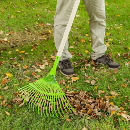 Грабли веерные стальные Palisad, 425 мм, 22 плоских зуба, эмалированные, без черенка, 617705 купить в Урае