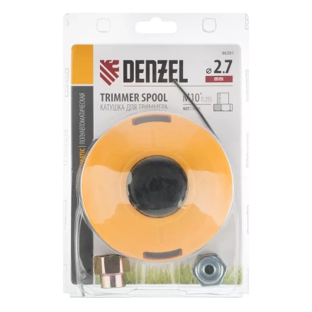 Катушка триммер. полуавтомат, гайка М10,М10,М8, лев.,шаг 1,0 1,25мм Denzel 96391 купить в Урае
