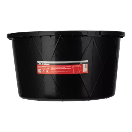 Таз строительный круглый универсальный Matrix 81474, 150л, ударопрочный, с ребрами жесткости купить в Урае