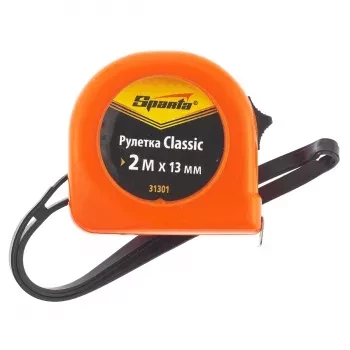 Рулетка Classic, 2 м х 13 мм, пластиковый корпус  SPARTA 31301 купить в Урае