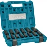 Набор ударных головок Impact Black Makita 1/2, 14 шт Makita E-16586 купить в Урае