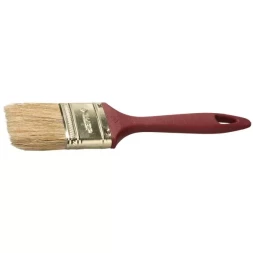 Кисть плоская ЗУБР "УНИВЕРСАЛ-МАСТЕР" "КП-11", натуральная щетина, пластмассовая ручка, 63мм 4-01011-063