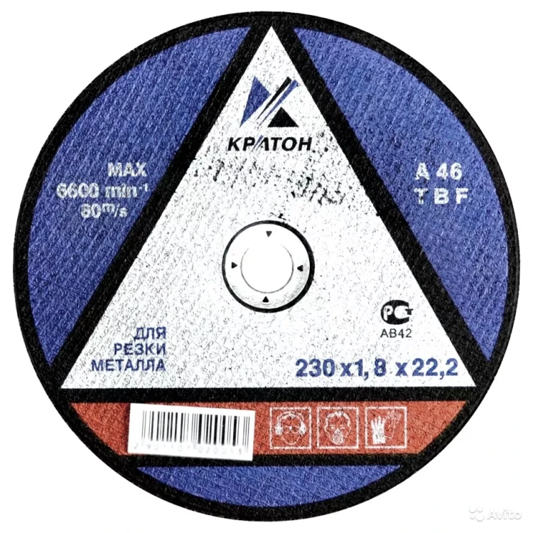 Круг для резки металла A46TBF 180х1,8х22,2 Кратон 1 07 02 004 купить в Урае