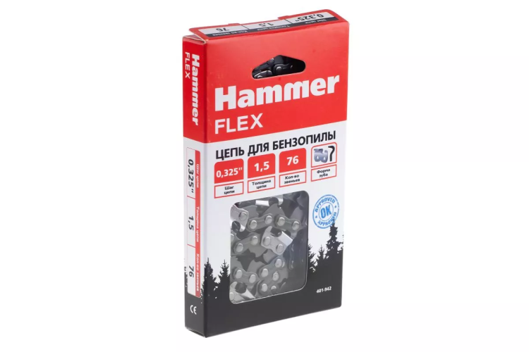 Цепь пильная HAMMER 0,325''-1,5мм-76зв купить в Урае