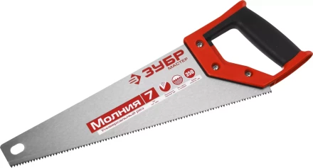 Ножовка универсальная (пила) ЗУБР МОЛНИЯ-7 350 мм, 7 TPI, закалка, рез вдоль и поперек волокон, для средних заготовок, фанеры, ДСП, МДФ 1537-35_z01 купить в Урае