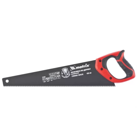 Ножовка по дереву&quot;BLACK SERIES&quot;,550 мм,7-8 TPI,зуб-3D,каленный зуб,тефлоновое покрытие полотна MTX 235799 купить в Урае