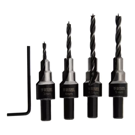Набор сверл под конфирмат Denzel 704240, 3-5 мм, набор 4 шт купить в Урае
