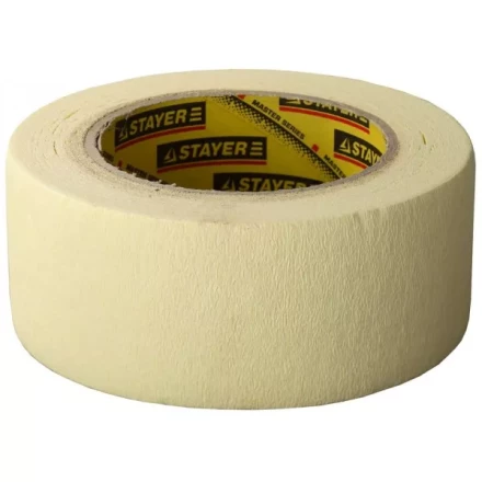 Лента STAYER малярная высокоэластичная, для сложных поверхностей, 50мм х 25м 12123-50-25 купить в Урае