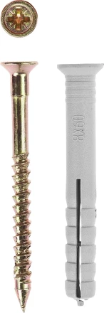 Дюбель-гвоздь ЗУБР &quot;МАСТЕР&quot; полипропиленовый, потайный бортик, 6 x 40 мм, 8 шт 4-301346-06-040 купить в Урае