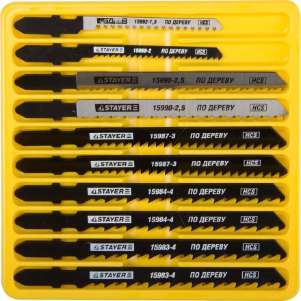 Набор STAYER &quot;PROFI&quot; Пилки &quot;МАСТЕР №1&quot; для эл/лобзика, по дереву, EU-хвост., 10шт 15981-H10-1 купить в Урае