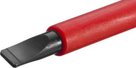 Отвертка KRAFTOOL, высоковольтная, Cr-Mo-V стержень, двухкомпонент. маслобензостойкая рукоятка, SL, 6,5х150мм 250083-6.5-150 купить в Урае