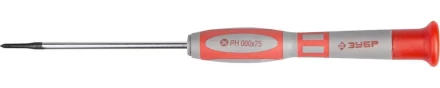 Отвертка ЗУБР &quot;МАСТЕР&quot; для точных работ, Cr-V, PH №000х75мм 25632-000-075 купить в Урае