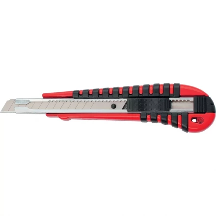 Нож 9мм выдвижное лезвие металлическая направляющая эргономичная двухкомпонентная рукоятка вес 90 грамм MATRIX 78937 купить в Урае