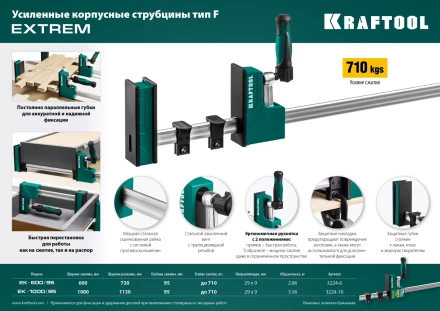 Струбцина KRAFTOOL EXTREM корпусная 3224-10 купить в Урае