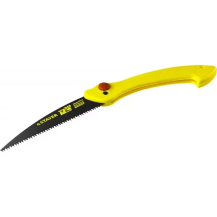 Ножовка складная походная (пила) STAYER МАХСut 160 мм, 8TPI, 3D японский зуб, пиление "на себя", быстрый и точный рез сырой древесины, тефлон покрытие 15085 купить в Урае