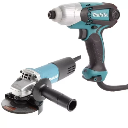 Набор инструментов Makita DK0169 (шуруповерт TD0101, болгарка 9555HN) купить в Урае
