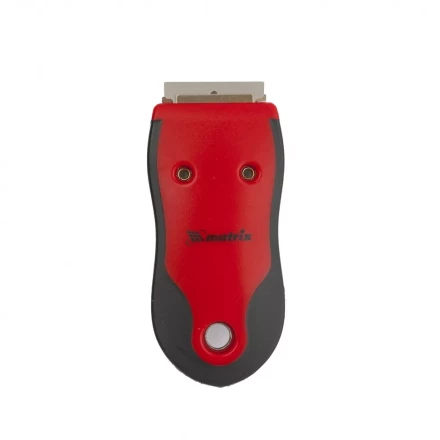 Скребок, выдвижное лезвие, обрезиненный корпус из нержавеющей стали 3 запас.  лезвия MATRIX 79544 купить в Урае