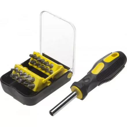 Набор STAYER Отвертка-битхолдер &quot;STANDARD&quot; с магнитом, 2-комп. рукоятка, биты Сr-V, в боксе, 21 предмет 25078-H21 купить в Урае