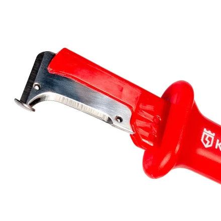 Нож монтерский диэлектрический КВТ НМИ-11 с малой «пяткой» и частично изолированным лезвием (86566) купить в Урае