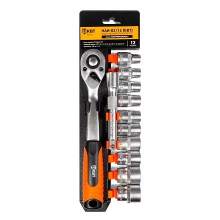 Набор автоинструмента КВТ НАИ-02/12 1/2&quot;, 12 предметов (78669) купить в Урае