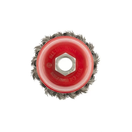 Щетка для УШМ 65 мм М14 "чашка" крученая проволока 0,35 мм MTX 74613 купить в Урае