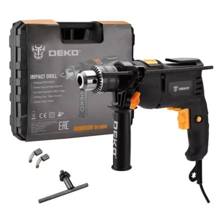Дрель ударная DEKO DKID600W, 063-4126, в кейсе купить в Урае