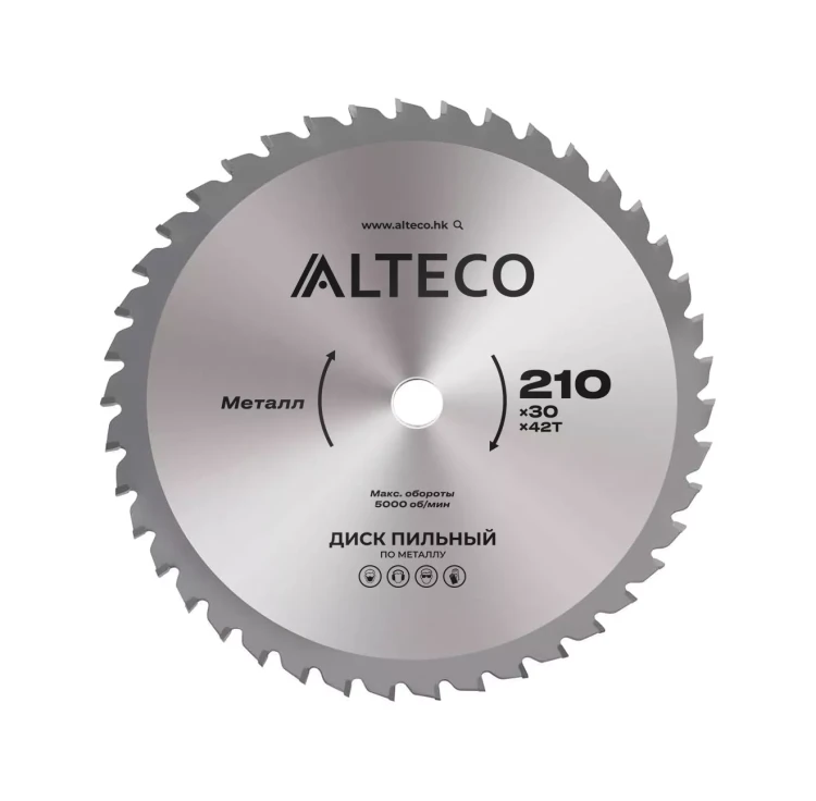 Диск пильный по металлу ALTECO 210x30x42T 83052 купить в Урае