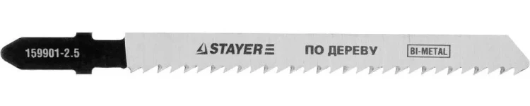 Полотна STAYER "PROFI", T101BF, для эл/лобзика, Bi-Metall, по твердому дереву, EU-хвост., шаг 2,5мм, 75мм, 2шт 159901-2.5_z01 купить в Урае