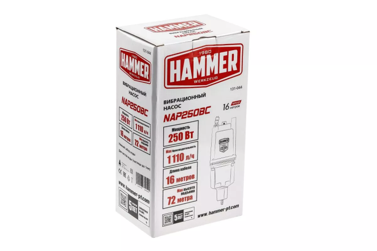 Вибрационный насос HAMMER NAP250BC(16) купить в Урае
