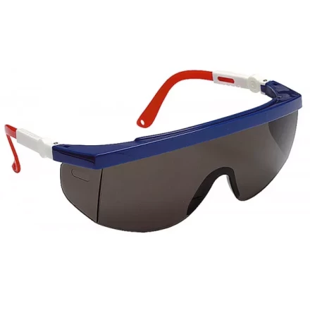 Очки STAYER защитные с регулируемыми по длине и углу наклона дужками, поликарбонатные затемненные линзы 2-110483 купить в Урае