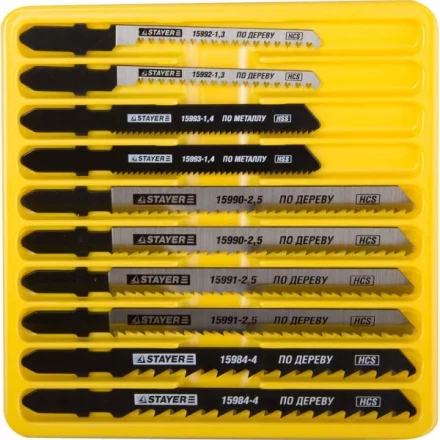 Набор STAYER &quot;PROFI&quot; Пилки &quot;МАСТЕР №2&quot; для эл/лобзика, по дереву и металлу, EU-хвост., 10шт 15981-H10-2 купить в Урае