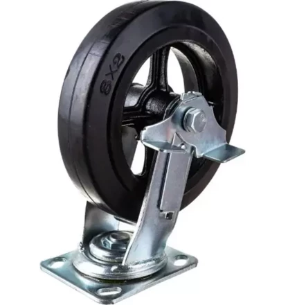 Колесо большегрузное поворотное SCdb 80 200 мм обрезиненное с тормозом РФ 1030005 купить в Урае