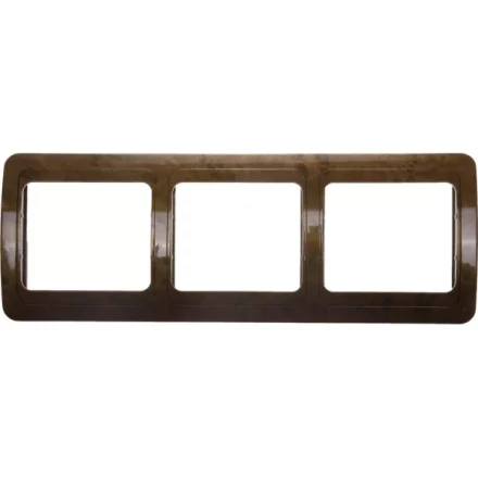 Панель СВЕТОЗАР &quot;ГАММА&quot; накладная, горизонтальная, цвет орех, 3 гнезда SV-54148-N купить в Урае