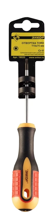 Отвертка Torx T15х75мм Энкор 19533 купить в Урае