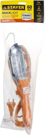 Светильник переносной с выключателем, 5м, 60 Вт/220 В, STAYER 56061 купить в Урае