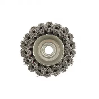 Щетка для УШМ, 75 мм, М14, "чашка", крученая проволока 0,35 мм  MTX 74614 купить в Урае