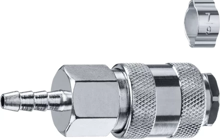 ЗУБР штуцер елочка, 6 мм - рапид муфта, переходник с обжимным хомутом, Профессионал (64917-06) купить в Урае