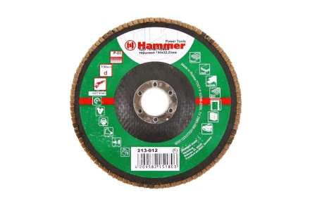 Круг Лепестковый Торцевой (КЛТ) HAMMER КЛТ 1 Ф150х22 Р80 213-012 купить в Урае