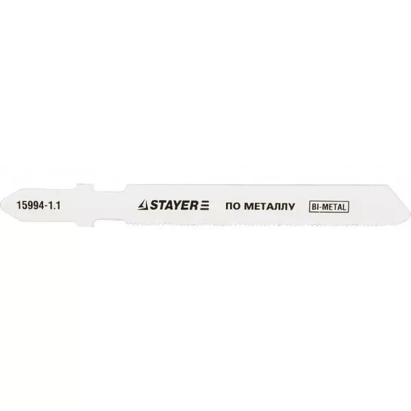 Полотна STAYER "PROFI", T118GF, для эл/лобзика, Bi-Metall, по металлу (0,5-1,5мм), EU-хвост., шаг 1,1мм, 50мм, 2шт 15994-1.1_z01 купить в Урае