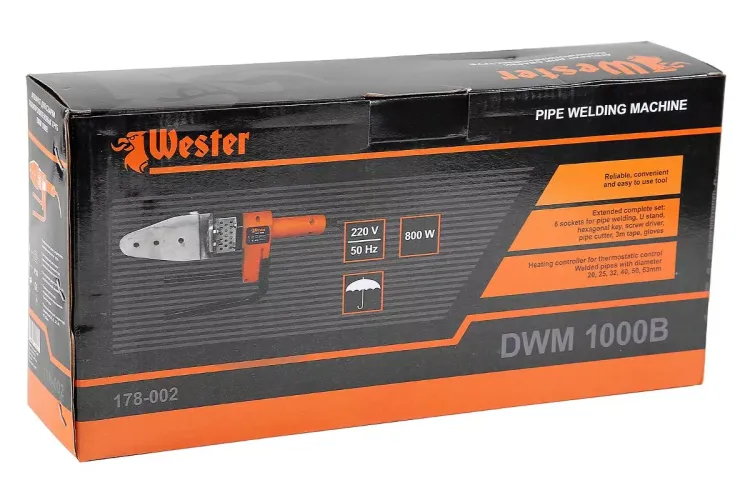 Аппарат для сварки пластиковых труб WESTER DWM 1000B купить в Урае