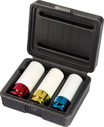 Набор ударных головок, удлиненн.,1/2&#039;&#039;, 6-ти гранн., CrMo, 3 шт. 17мм, 19мм, 21мм Gross 13513 купить в Урае