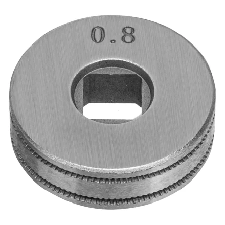 Подающий ролик, U профиль зубчатый под флюсовую проволоку 0,8-1мм посадка квадрат, 2 шт Denzel 93653 купить в Урае